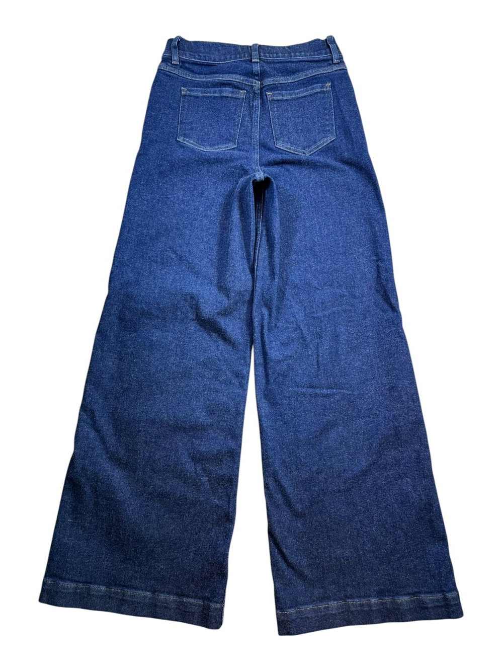 Spanx Wide Leg Jeans Raw Indigo Size Small - Picture 2 of 10